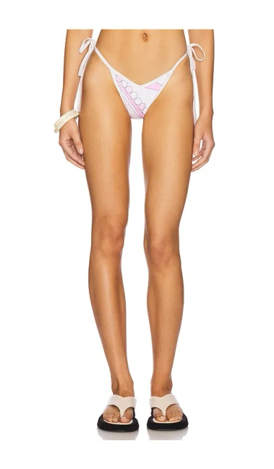 Cin Cin Racer String Bikini Bottom In Pink