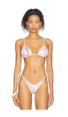Cin Cin Thrills Bikini Top In Blue