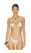 Cin Cin Thrills Bikini Top In White