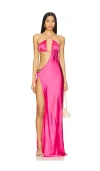 Cin Cin Villa Butterfly Maxi Dress In Barbie