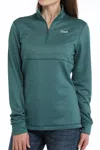 Cinch 1/4 Zip Pullover In Dark Teal In Blue