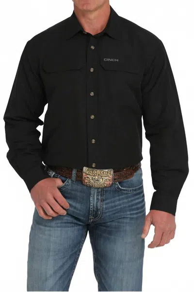 Cinch Arenaflex Vented Long Sleeve Shirt In Black
