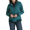 Cinch Bonded Textured Hooded Jacket In Teal In Green