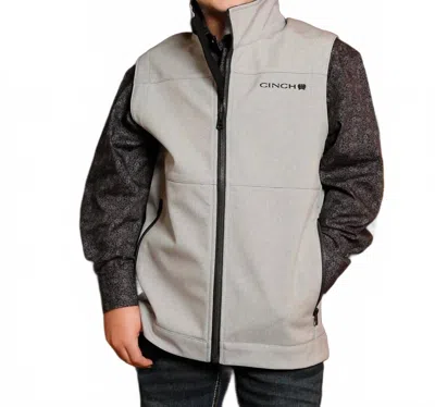 Cinch Kids' Bonded Vest In Grey In Animal Print