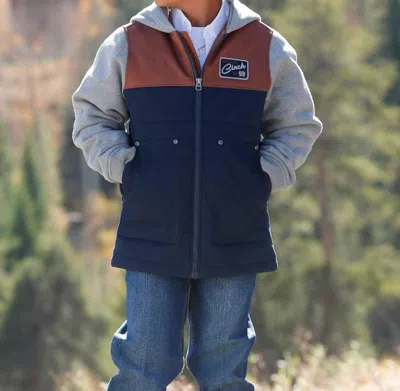Cinch Kids' Boys Hoodie Jacket In Multi In Blue