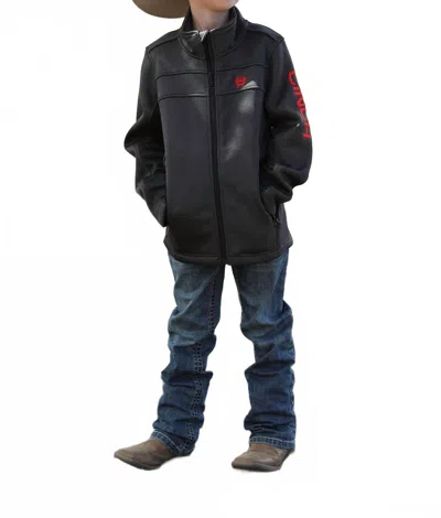 Cinch Kids' Boys Sweater Jacket In Grey In Blue