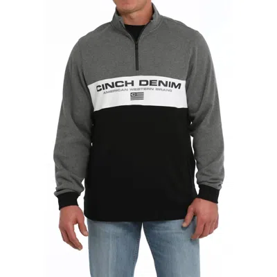 Cinch Colorblock Quarter-zip Pullover Sweater In Multi