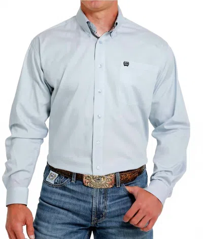 Cinch Cort Scheer Long Sleeve Shirt In Light Blue