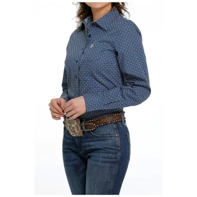 Cinch Cruel Girl Button Down Shirt In Royal Blue