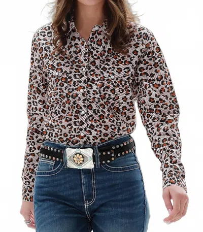 Cinch Long Sleeve Button Down Shirt In Brown