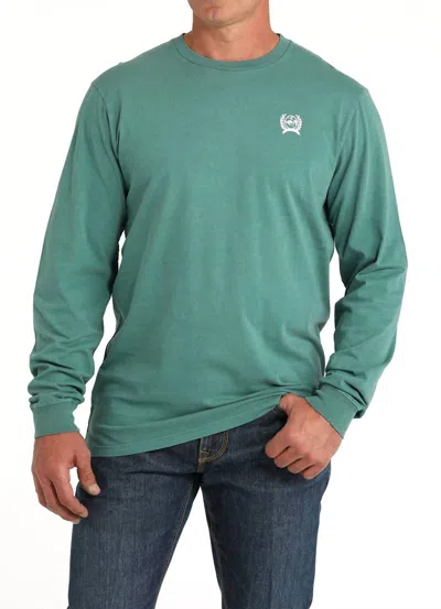 Cinch Long Sleeve Tee Top In Green