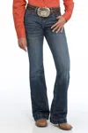 Cinch Tatum High Rise Easy Fit Jeans In Dark Stonewash In Black