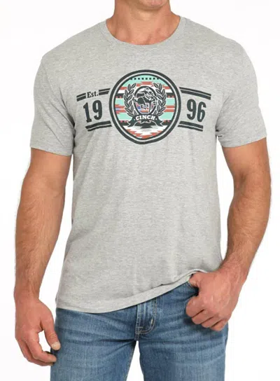 Cinch Men's 96 Logo Tee In Grey In Gray