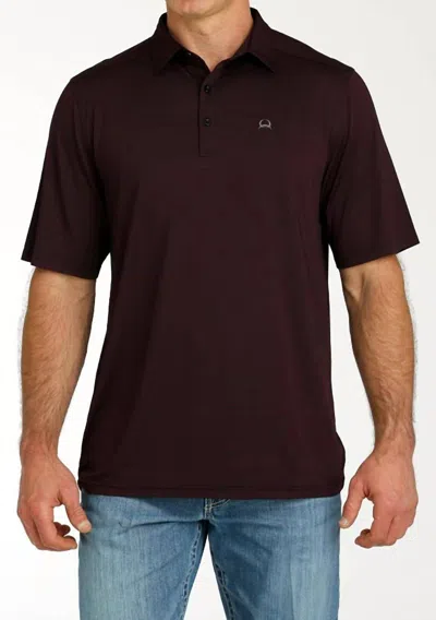 Cinch Men's Arena Flex Solid Purple Polo Shirt