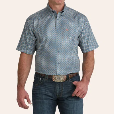 Cinch Men's Arenaflex Blue Geo Print Shirt