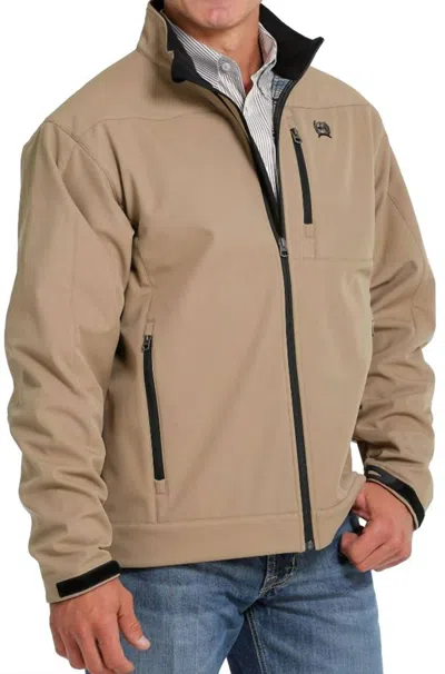 Cinch Men's Bonded Fleece Logo Sleeve Jacket In Brown