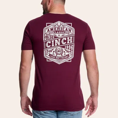Cinch Men's Burgundy American Classic Graphic T-shirt
