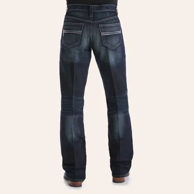 Cinch Men's Carter 2.4 Dark Wash Mid Rise Relaxed Bootcut Performance Jeans In Black