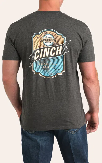 Cinch Men's Charcoal Classic American Denim Graphic T-shirt In Multi