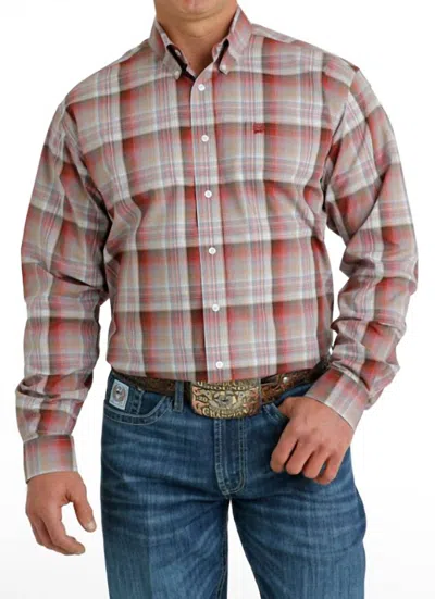 Cinch Men's Classic Plaid Shirt In Grey/multi