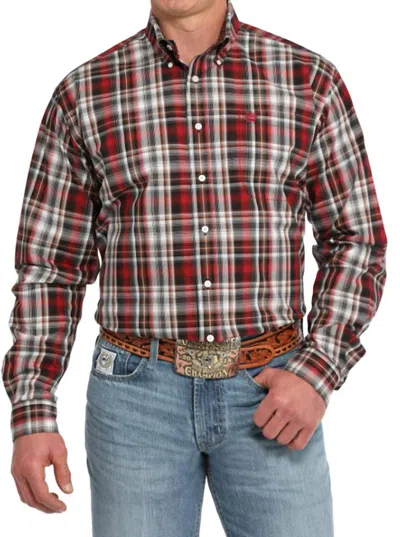 Cinch Men's Classic Plaid Shirt In Red/multi