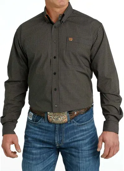 Cinch Men's Classic Print Shirt In Black/gold