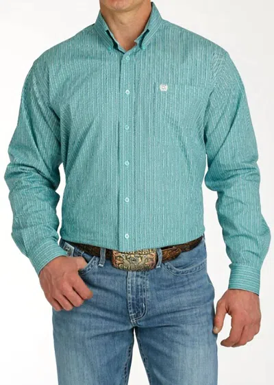 Cinch Men's Classic Print Shirt In Blue