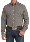 Cinch Men's Classic Print Western Button Down Shirt In Brown
