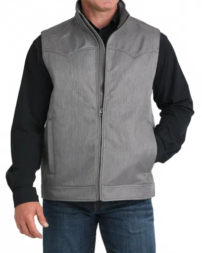 Cinch Men's Concealed Carry Western Bonded Vest In Grey In Gray