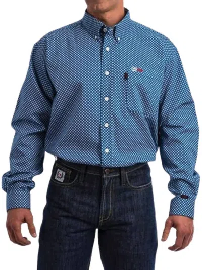 Cinch Men's Flame Resistant Work Shirt In Blue