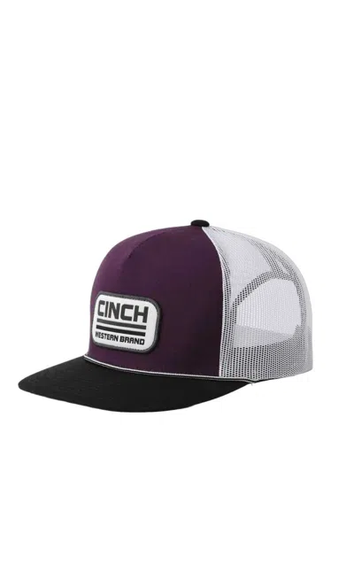 Cinch Men's Flexfit Snapback Logo Cap In Purple/white