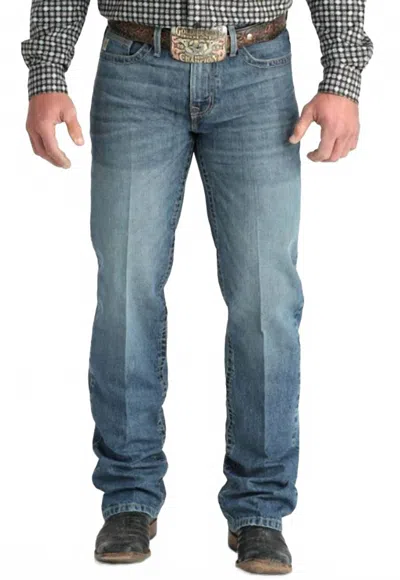 Cinch Men's Grant Medium Stonewash Relaxed Boot Cut Jeans In Vintage Blue