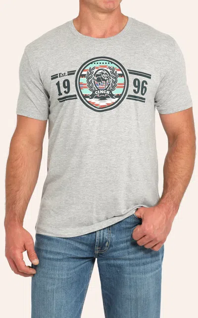 Cinch Men's Gray  1996 Graphic T-shirt