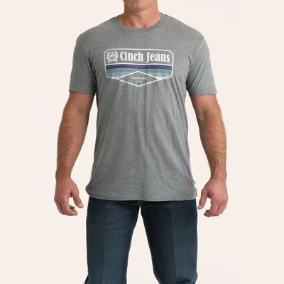 Cinch Men's Gray Logo Graphic T-shirt