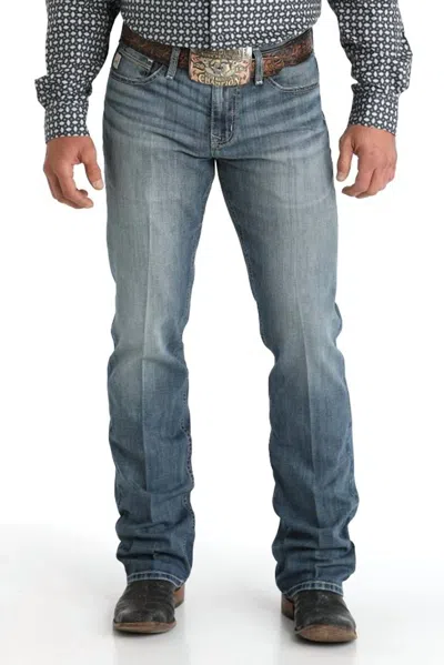 Cinch Men's Ian Slim Fit Boot-cut Mid-rise Stone Wash Jean In Med_blue