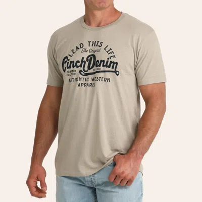 Cinch Men's Khaki Lead This Life Graphic T-shirt In Neutral