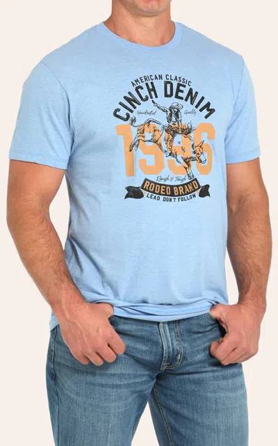 Cinch Men's Light Blue 1996 Rodeo Cowboy Graphic T-shirt
