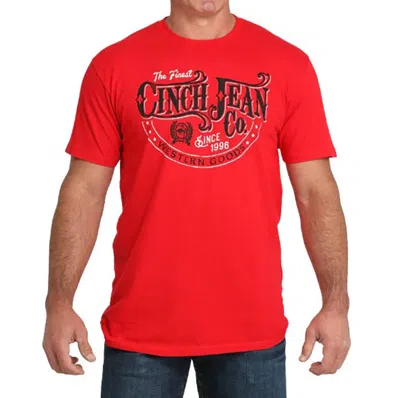 Cinch Men's Logo Short Sleeve Tee In Red