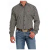 Cinch Men's Long Sleeve Button-down Shirt In Black Print