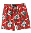 Cinch Men's Mesh Lined Western Rodeo Swim Trunks In Red