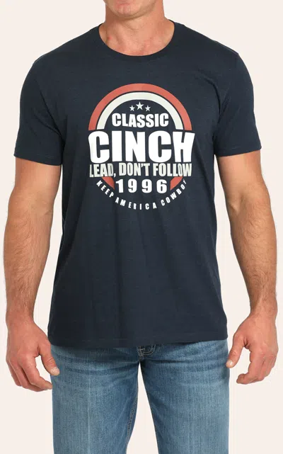 Cinch Men's Navy Lead Don't Follow Graphic T-shirt In Blue