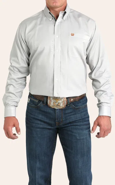 Cinch Men's Olive Tencel™ Stripe Print Shirt In Blue