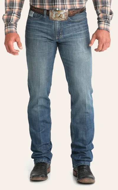 Cinch Men's Silver Label Medium Wash Slim Fit Straight Leg Jeans In Blue
