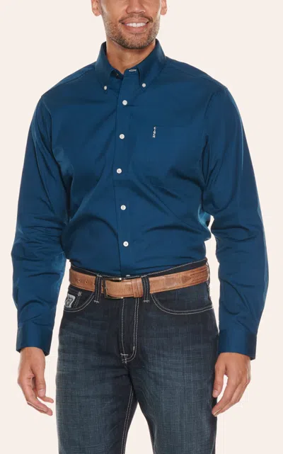 Cinch Men's Solid Blue Modern Fit Western Shirt