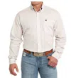 Cinch Men's Stretch Classic Button Down Western Plaid Shirt In White/brown