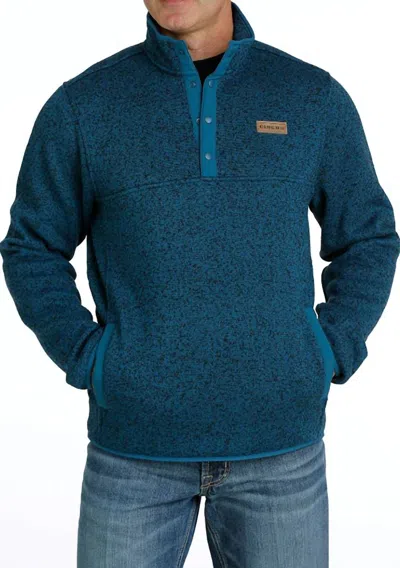 Cinch Men's Stretch Print Shirt In Teal