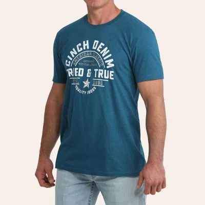 Cinch Men's Teal Tried & True Graphic T-shirt In Blue
