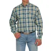 Cinch Plaid Button Down Shirt In Multi