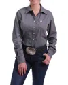 Cinch Solid Button Shirt In Grey In Gray
