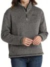 Cinch Women's 1/2-zip Herr Sweatshirt In Grey